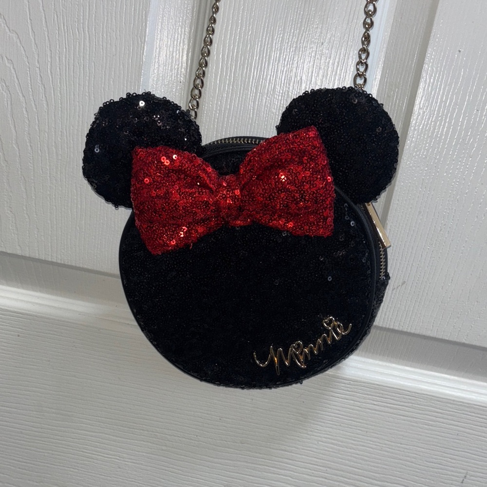 Minnie Mouse Black and Red Sequin Crossbody